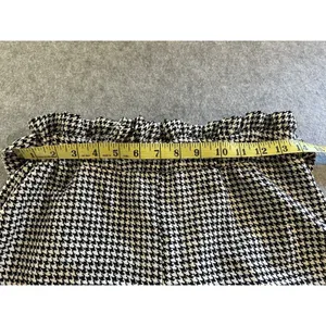 BeBop Black White Plaid Tie Front Wide Leg Pant M, Casual Travel Office Comfort thumbnail 8