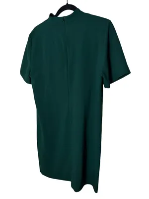 ZARA Green Choker Neck Cutout Shift Mini Dress NWOT Size M thumbnail 5
