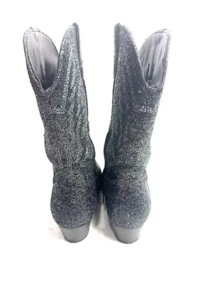 Portland Boot Company Black Sequin Western Cowboy Boots Shoes Womens Size 8 thumbnail 4