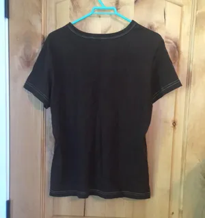 Hurley Dark Brown Crosses Crew Neck TEE EUC L thumbnail 2