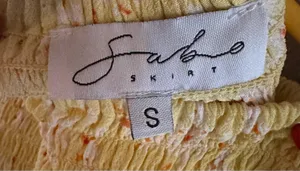 Sabo Skirt Yellow floral Mini skirt in size small thumbnail 3