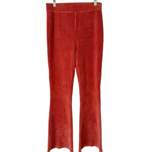 Aerie Groove On Velour High Waisted Flare Pants Size Medium Burnt Orange thumbnail 4