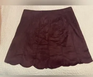 Dark Purple Button Up Skirt Size L thumbnail 3