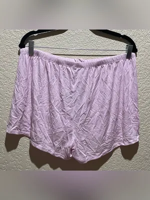 Skims Soft Lounge Shorts Pajama Set Pink Size L Cherry Blossom contrast NWT thumbnail 14