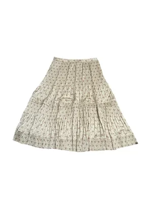 Polo Ralph Lauren Pleated Ruffle Floral Maxi Skirt Cottagecore Old Money Prairie thumbnail 8
