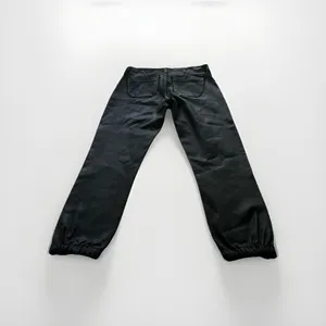 Paige Mayslie Coated Jogger Pants Black Slim Fit Ankle Zip High Rise Size 27 thumbnail 3