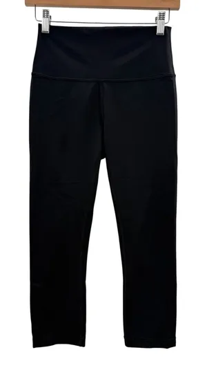 Lululemon Wunder Under Crop 21‎ Womens 6 Black Full On Luxtreme High Rise thumbnail 1