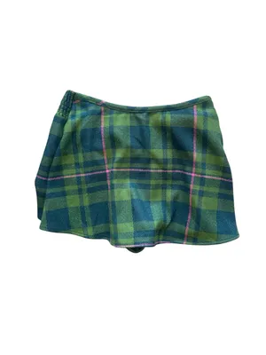 NEW Free People Paradise Found New Menswear Skort Green Dean Tartan Small thumbnail 7