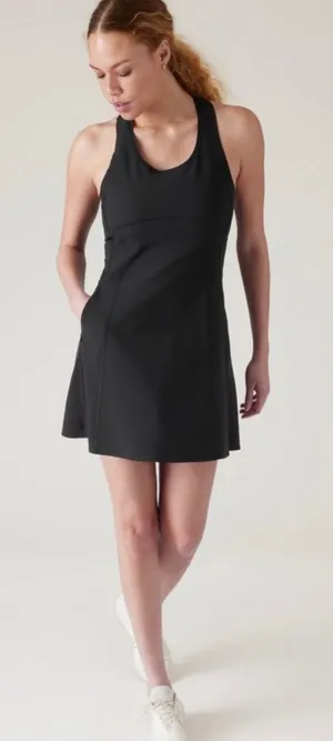 ATHLETA Levitate Dress in Black size Small Mini‎ Tennis Prep Athletic thumbnail 1
