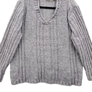 Purple Chunky Oversized Ribbed Y2K Vintage‎ Soft Erika Chenille Sweater Plus 2X thumbnail 4