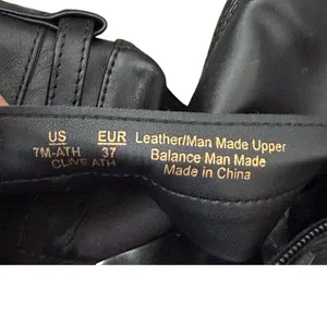 Sam Edelman Clive Black Leather Square Toe Knee High Boots Gold Hardware 7M thumbnail 6