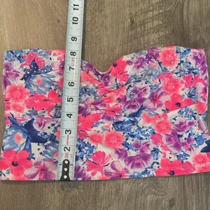 VS PINK floral and rhinestone strapless bralette thumbnail 6