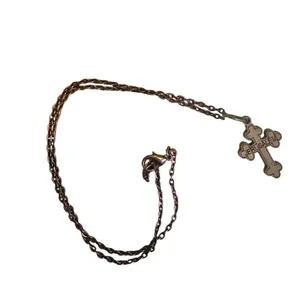 Jerusalem Wooden Cross Pendant Necklace thumbnail 4