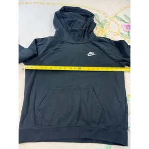 Nike Women's Medium Hoodie Sweatshirt Pullover Black‎ Drawstring Comfort thumbnail 4