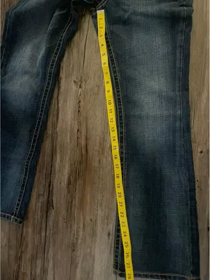 VTG Seven7 Bootcut Jeans Sz 6P Blue Dark Wash Embroidered thumbnail 5