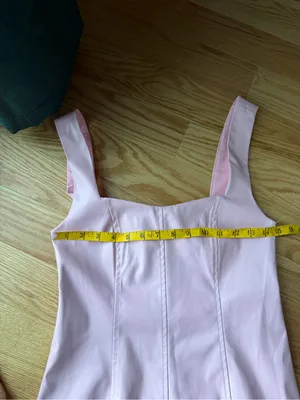 Show Me Your Mumu Pink Faux Leather Square Neck Mini Dress S thumbnail 9