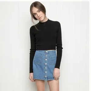 Brandy Melville Denim Button Mini Skirt thumbnail 9