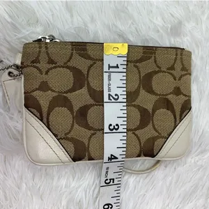 COACH Brown Signature Canvas Wristlet thumbnail 6