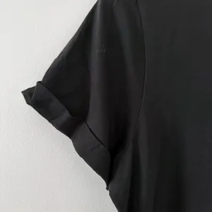 Cuyana Crewneck‎ T Shirt black 100% Pima Cotton Rolled Short Sleeve Size Medium thumbnail 3