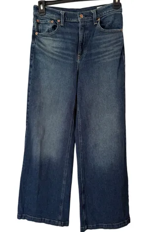 GAP High Stride Wide Leg Jeans Womens Size 28 Blue thumbnail 1