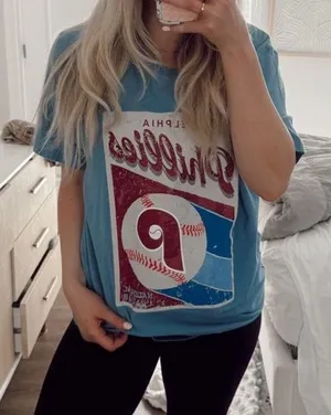 Phillies NWT new era tee L Blue Size L thumbnail 1