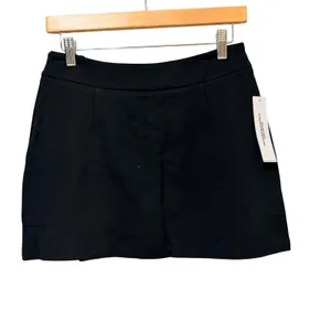 Princess Polly Ravyn Skort Black Mini Skirt Side Slit High Waisted US 6 NEW thumbnail 3