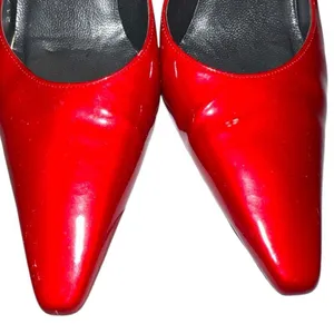 Stuart Weitzman luxury beautiful candy apple red heels! thumbnail 7