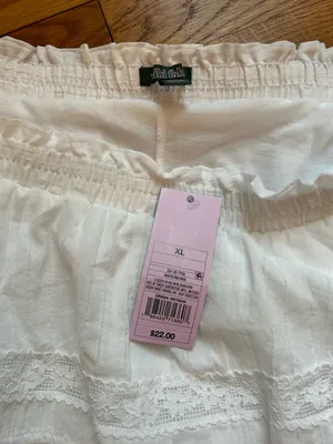 wild fable White Ruffled Lace-Trim Skort thumbnail 2