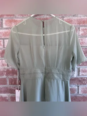JJ’s House Chiffon Midi Dress NEW Women’s Small Sage Green Romantic Wedding thumbnail 6