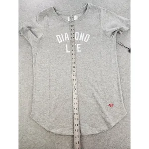 NWT Diamond Supply Co. Women's Logo Shirt Top Skateboarding Life Gray Sz‎ Large thumbnail 7
