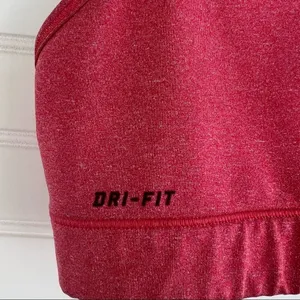 Nike Pro Sports Bra Size S‎ Pink Heathered Dri-FIT Racerback Medium Support thumbnail 3