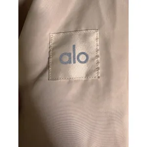 Alo Yoga Womens Tan San Dune Snap Front Coaches Jacket XL thumbnail 6