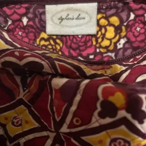 Stephanie Dawn‎ Floral Burgundy Yellow Crossbody Bag Adjustable Strap thumbnail 5