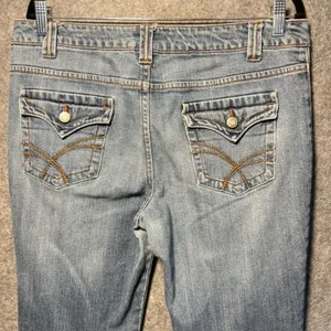 Y2K SO Wear It Declare It Bootcut Jeans‎ Blue Medium Wash Flap Pocket Size 15 thumbnail 10