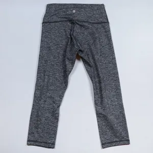 Lululemon Wunder Under Leggings Womens 8 Gray Heathered Space Dye High Rise Crop thumbnail 2