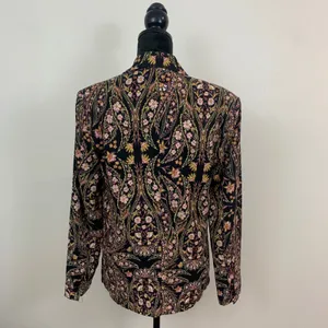 Forever 21 Womens S Chic Floral Paisley Blazer Black Pink Bloomcore Office Siren thumbnail 3