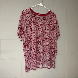 We The Free Teddy Burnout Short Sleeve T-shirt in Berry Combo NWT Women's Medium thumbnail 4