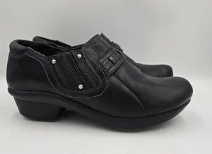 Abeo 24/7 Carina Slip On Slip Resistant Shoes Black Women's Size 7.5 Work Clogs thumbnail 1