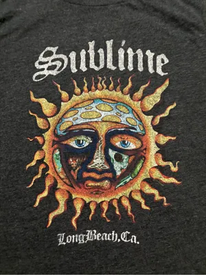 Sublime T-Shirt Women’s Size XL Charcoal Gray Long Beach Graphic Short Sleeve thumbnail 4