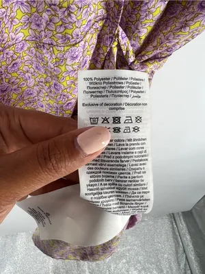 VILA Violetta‎ Wrap Dress — Yellow & Lilac Floral thumbnail 9