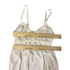 Vintage Mary Jane Full Slip Cream Nylon Lingerie 32 Used thumbnail 9