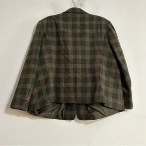 Vintage Talbots Wool Blend Plaid Blazer Jacket 22W Petite Preppy Academia Work thumbnail 6
