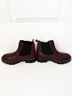 Caslon Miller Water Resistant Chelsea Boots in Burgundy Leather Size 5.5 NWOB thumbnail 5