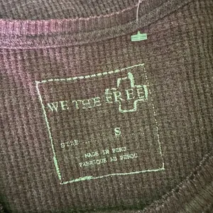 We The Free Free People Oversized Thermal Waffle Knit Top Size S Slouchy Swing thumbnail 2