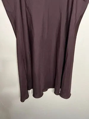 Anna Sui Vintage Chocolate Brown Sheer Spaghetti Strap Slip Mini Dress Y2K 90s thumbnail 9