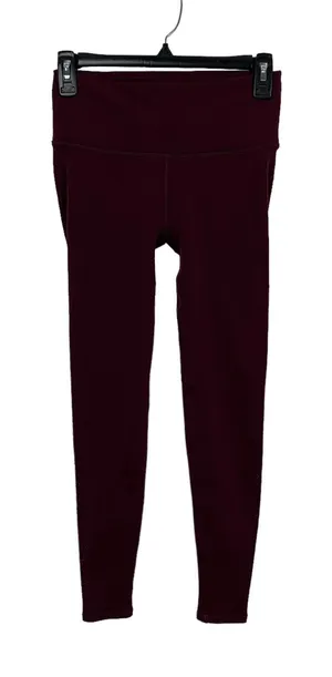 Lululemon Maroon 7/8‎ High Rise Leggings 6 Athleisure Workout Yoga thumbnail 1