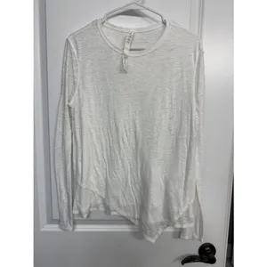 Lululemon Sweetest Day Long Sleeve Burnout Asymmetrical Top Size 10 thumbnail 3