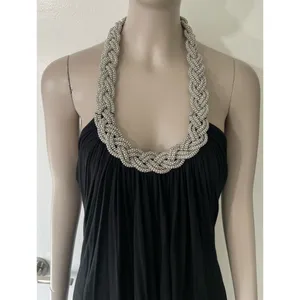 Cable & Gauge Black Braided Chain Halter Top thumbnail 4