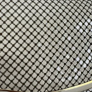 Elka Small Handbag Clutch Cream Metal Mesh Vintage Gold Tone Chain Evening Bag thumbnail 4