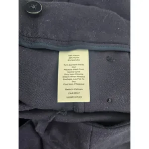 Talbots Sailor Pants Womens 14 Wide Leg Cropped Navy Blue Crest Button EUC thumbnail 6